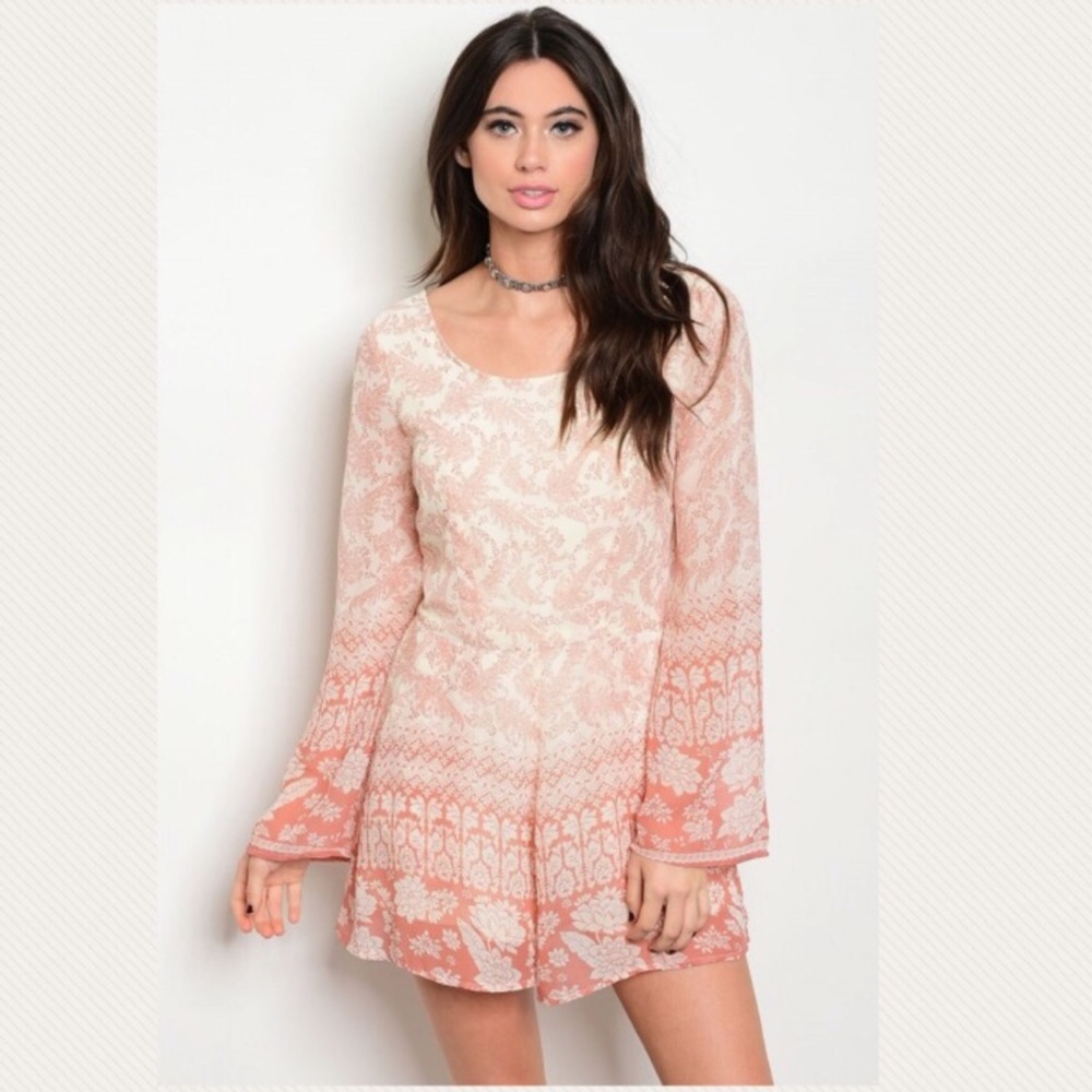 🔥Peach & Cream Scoop Back Romper Jumpsuit - Picture 2 of 3